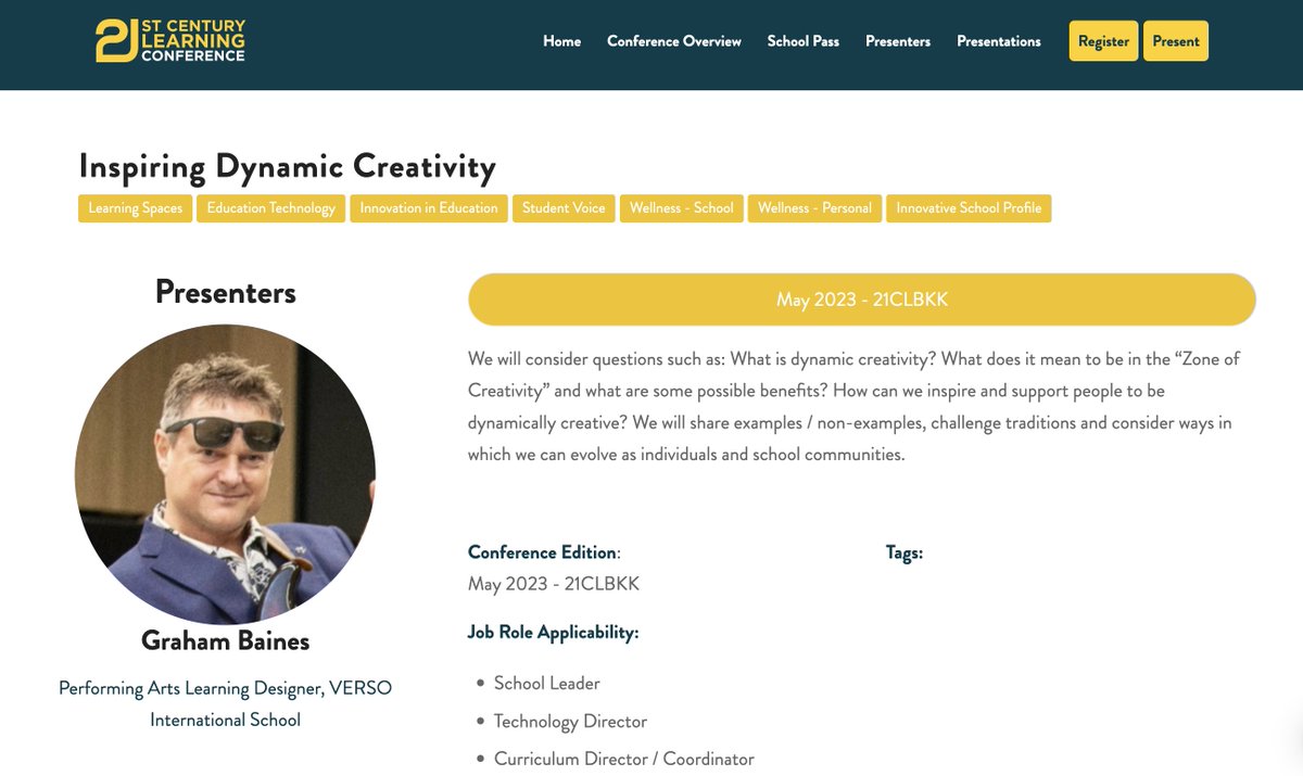 Inspiring #DynamicCreativity let's go! @versoschool this May #versoschool
21clconf.org/presentations/…