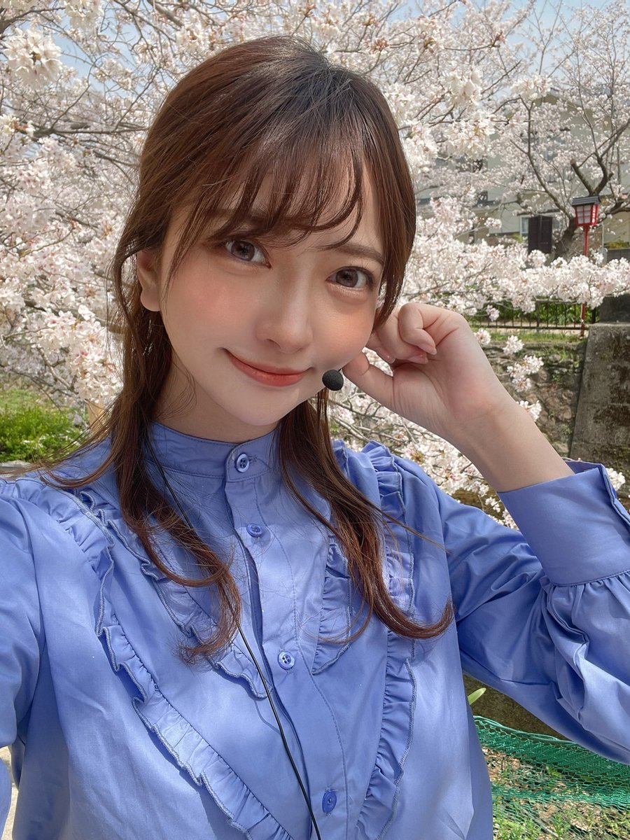 桜の中継でした🌸宝塚の桜の名所
"大堀川の花の道"からお届けしました。

今が満開です。川のせせらぎと桜に癒された〜！
兵庫県の今週末の天気は晴れ☀️まもなく川に桜の花びらが浮かんでピンクに色付く、花筏も見られそうですね。