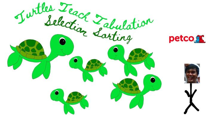 NighthawkCoding's tweet photo. P2 #3 - Turtles

TURTLES TEACH TABULATION

Rohit’s pet turtles can be quite the crowd! 

In this episode of Turtles Teach Tabulation, 

They will  use SELECTION SORT to ORDER the TURTLES  by HEIGHT in order to give Petco an accurate record. https://t.co/plMdQGgvtZ