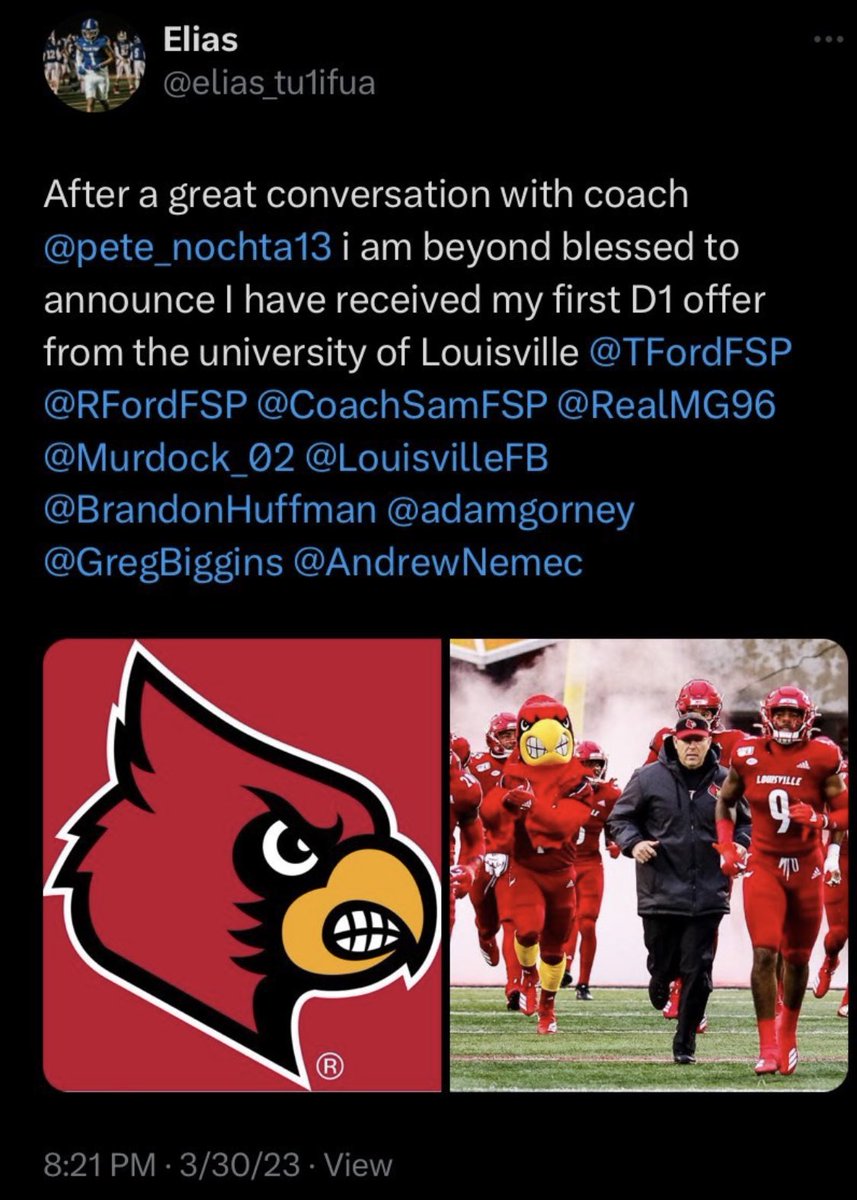 Murdock_02's tweet photo. They just gettin started!! Proud of the young bulls @Elias_Tulifua & @Liufau24_ on receiving their first D1 offer from @LouisvilleFB
It’s just the beginning … it’s time to grind even harder now! https://t.co/Kompn2VJKj