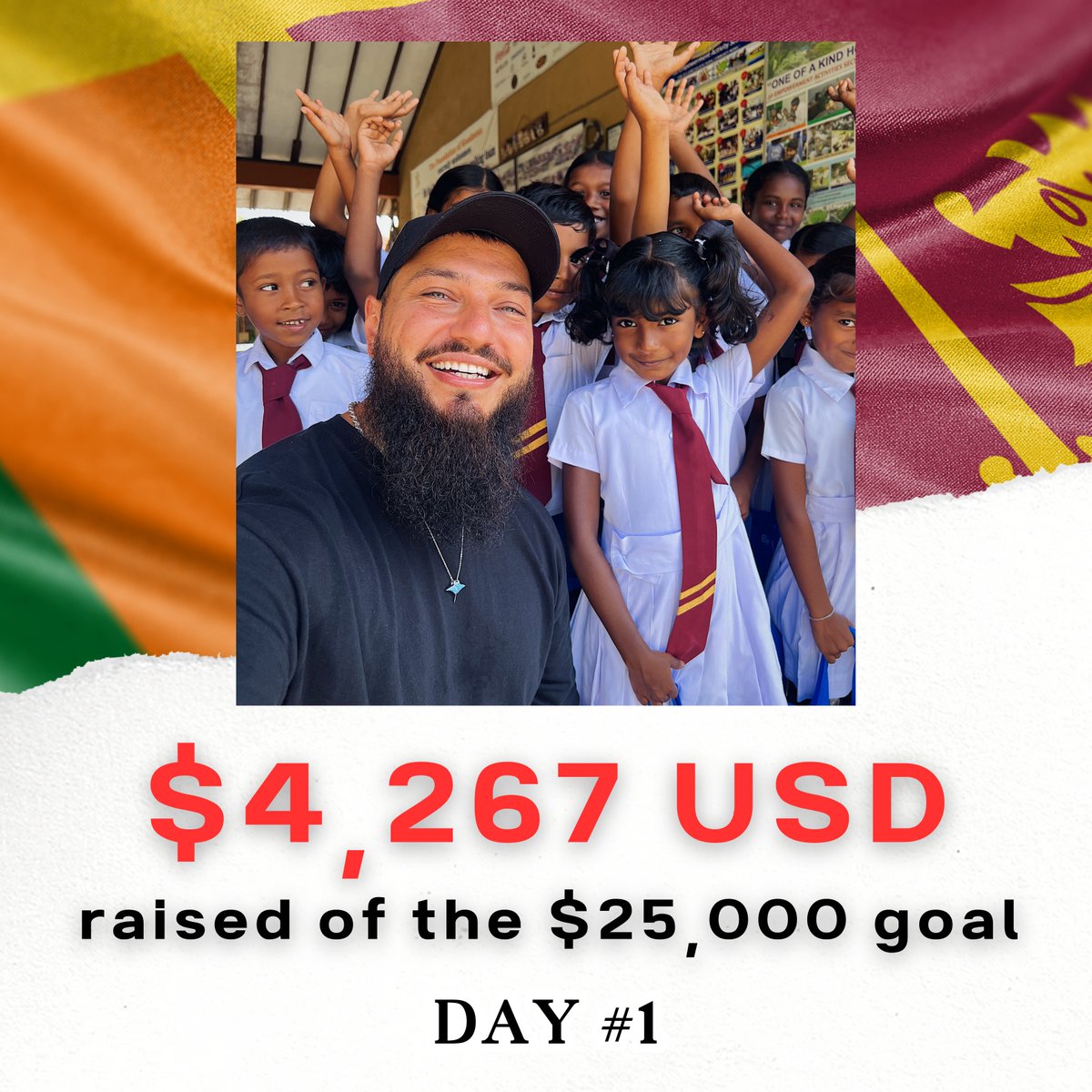 Davud Akhundzada (@davud_akh) on Twitter photo Village Education Center In Sri Lanka 🇱🇰
It is full day #1, and we have reached %17 of the goal for the project to become a reality. We still have so much to go! 
Thank you for sharing the message to be seen by potential donors. 
Our goal with $25,000 gofund.me/6dc250a6 Village Education Center In Sri Lanka 🇱🇰
It is full day #1, and we have reached %17 of the goal for the project to become a reality. We still have so much to go! 
Thank you for sharing the message to be seen by potential donors. 
Our goal with $25,000 gofund.me/6dc250a6