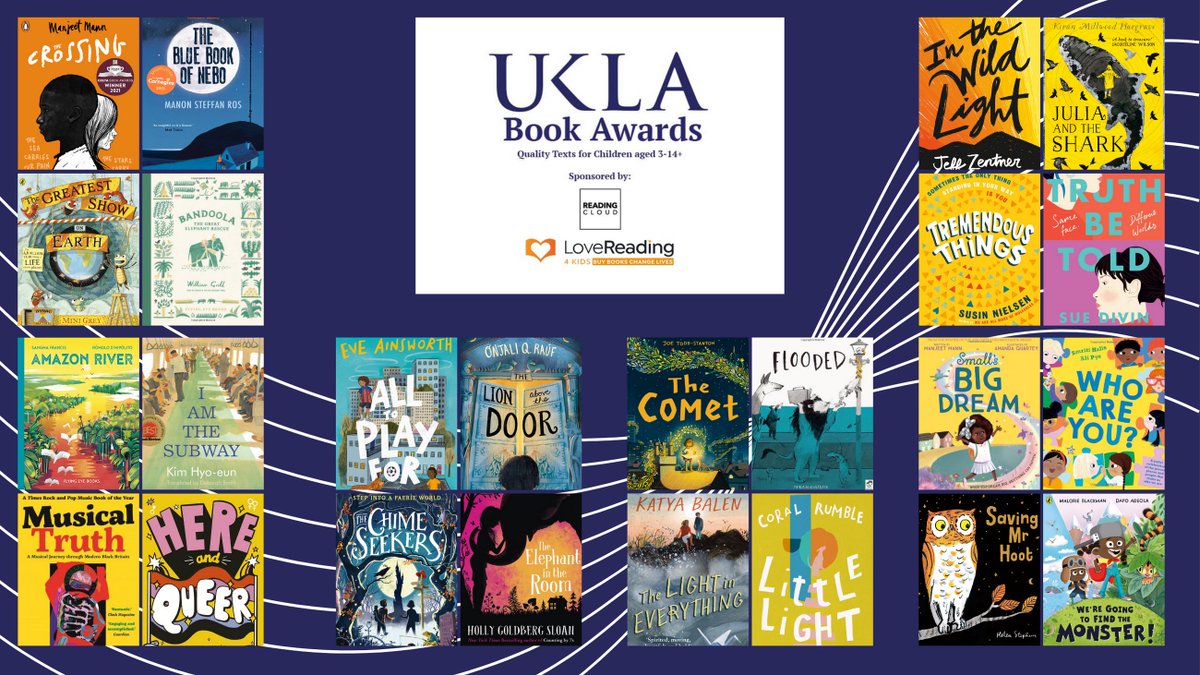 <a href="/The_UKLA/">UKLA</a> is proud to announce 4 stunning SHORTLISTS for the #UKLABookAwards 2023.  Congratulations to the authors, illustrators and translators of our shortlists:  3-6+, 7-10+, 11-14+ and Information books 3-14+ 
 <a href="/ReadingCloudESS/">Reading Cloud</a>  <a href="/lovereadingkids/">LoveReading4Kids</a>