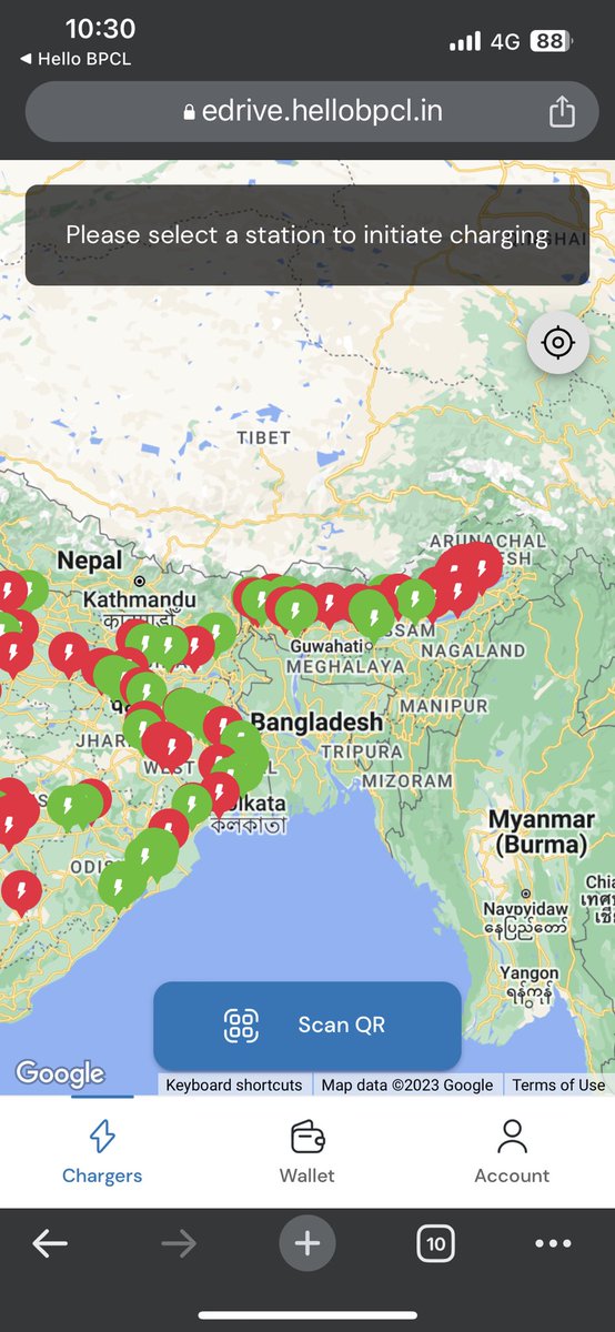 @BPCLimited @ionageindia @NexonEVOwnerClb Thanks for electrifying eastern India’s most desired Highways. But 40% chargers shows RED means OFFLINE, plz look into this and most importantly for Tata EVVehicles , plz do handshake protocol rightly that can help us to Full charge