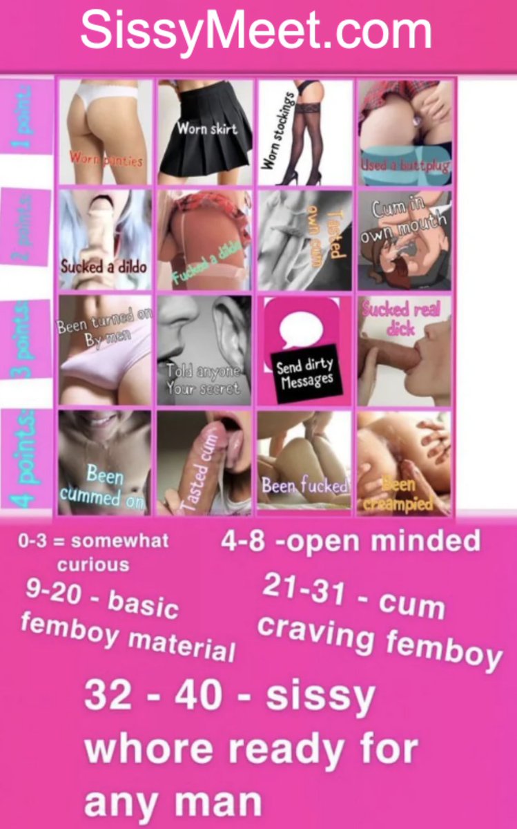 SissyMeet's tweet photo. How many points did you get #sissy?🤔

🔞🚨https://t.co/j3biH5rQJv🚨🔞

Comment below👇👇 https://t.co/vOdxZrtjAW
