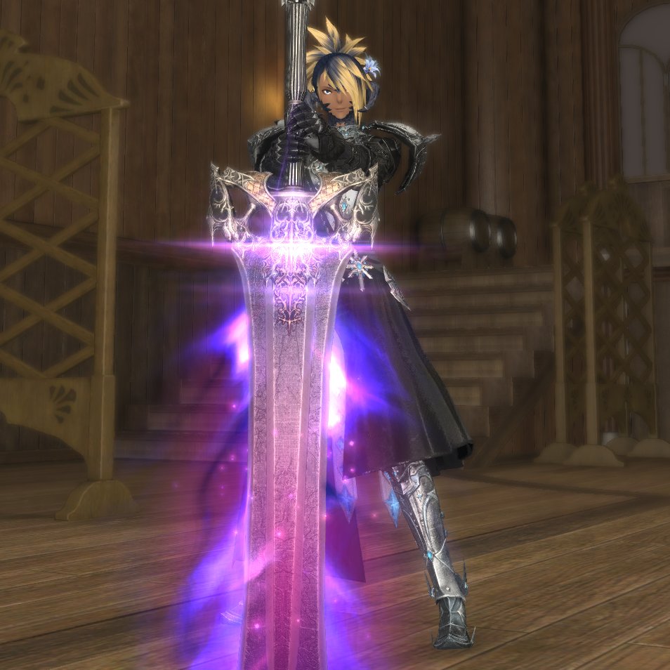 TaskPool's tweet image. Got my Augmented Law's Order Zweihander after the raid grind on stream today! Delubrum Reginae is so much fun with every attempt, learning everything that inflicts Doom lol #FFXIV #FinalFantasyXIV