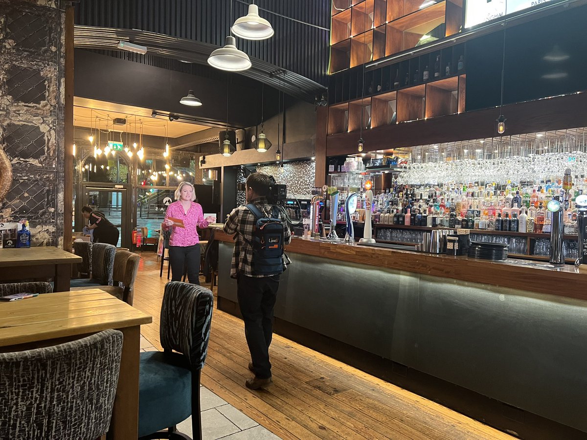 Morning all 👋🏼 Filming at the lovely <a href="/TheAtlasBar/">Atlas Bar</a> this morning with <a href="/hanrmiller/">Hannah Miller</a> talking all things business energy costs on <a href="/BBCBreakfast/">BBC Breakfast</a> <a href="/BBCOne/">BBC One</a> #BBCBreakfast