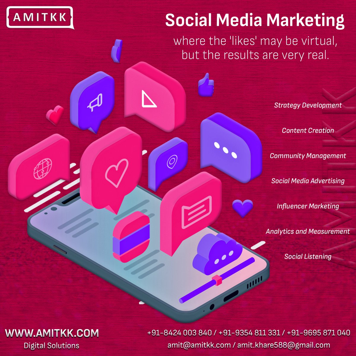 AmitdoubleK's tweet photo. #SocialMediaMarketing is more than just posting pretty pictures and catchy captions. 

Read More👉 https://t.co/PmgrCXsuz2

#OnlineMarketing #BrandVisibility #DigitalMarketing #SMM #ContentCreators #FreeWebsiteAnalysis #TechnicalSEO #WebsiteOptimization #KeywordResearch #Branding https://t.co/RwJJBS2Q83