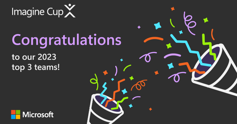 MSFTImagine's tweet photo. Congratulations to CS-M Tool, Eupnea &amp; TAWI — our #ImagineCup World Finals winners! 🏆 

Follow these teams as they get ready to compete at the World Championship during #MSBuild this May. Learn about their projects &amp; the incredible students behind them: https://t.co/fG58UL1KVQ.