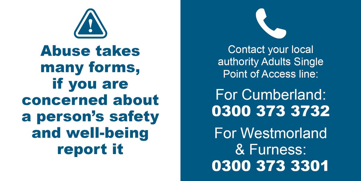If you are concerned about an adult at risk, please contact the relevant number below 👇