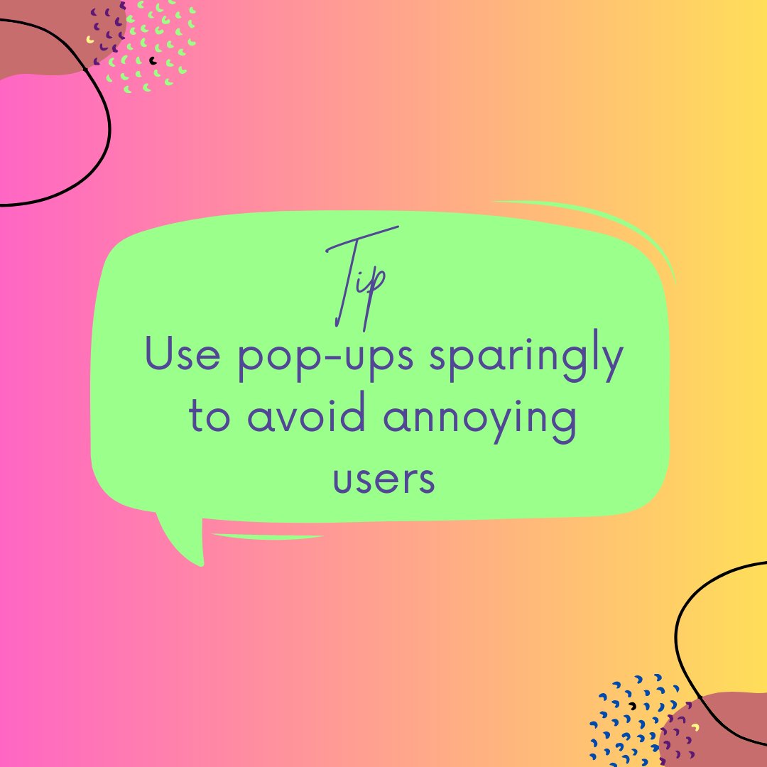 AppGrowthTips23's tweet photo. Effective Communication Without the Interruption: Attract your users' attention without the annoyance of pop-ups.

#userexperience #communication #seamlessinteraction #popups #appdesign https://t.co/gKV1lU5WHY