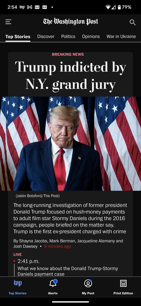 MichaelGSeattle's tweet photo. Thank you to NY for the indictment  and the Washington Post for this photo of trump sad panda. Kinda made my Thursday. https://t.co/ldgVssgXLG