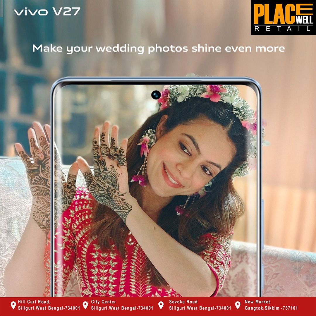 PlacewellRetail's tweet photo. Capture your precious moments in breathtaking detail with the Vivo V27 - the perfect companion for wedding photography. 📷💕 #VivoV27
#WeddingPhotography #capturethemoment 

Buy 👉 https://t.co/Y5chp6jU0W 
Find Store: https://t.co/yLj0x2LvUg  
WhatsApp: https://t.co/bqNPUPkQFY https://t.co/n6hemGjXK2