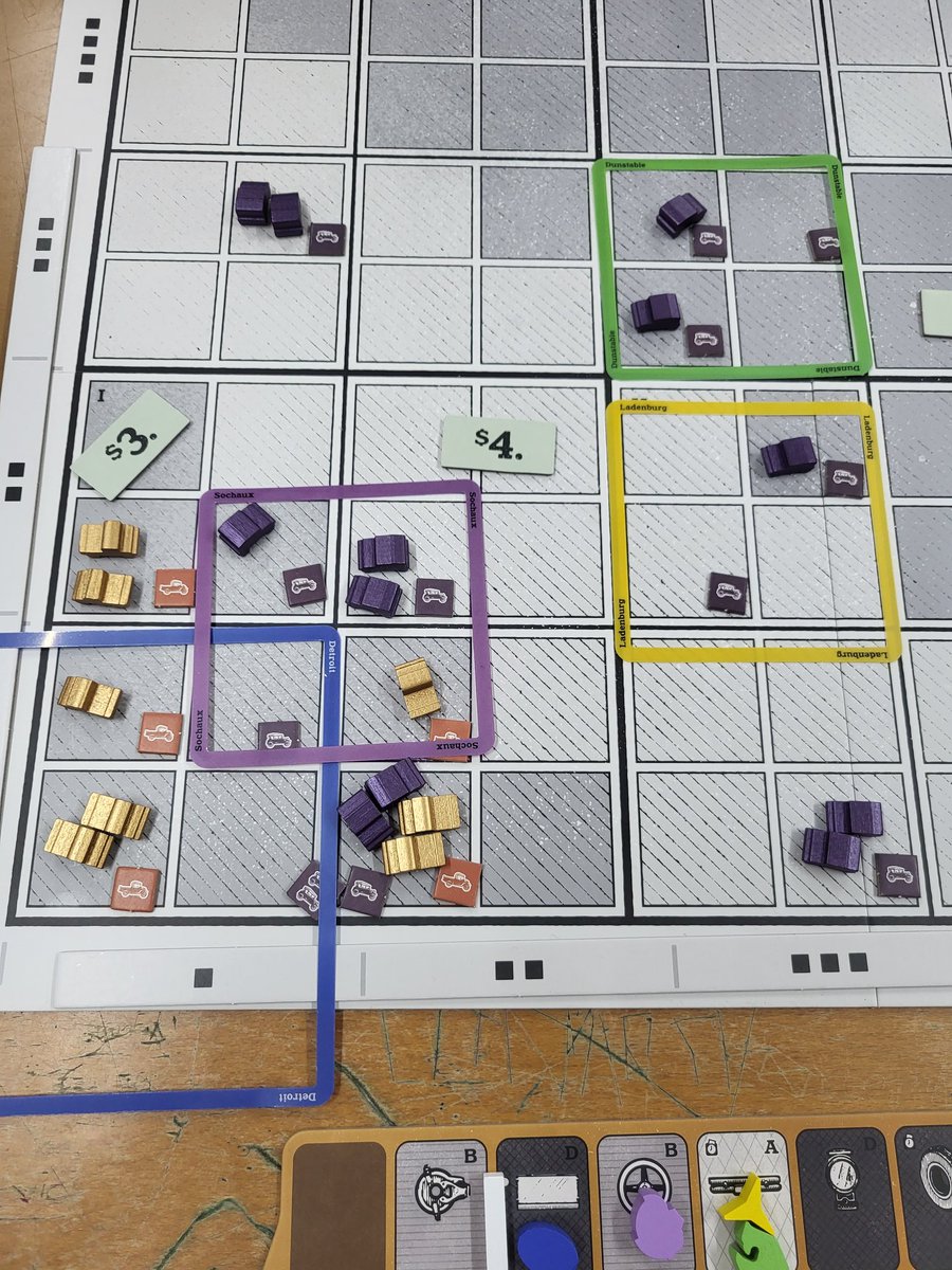 ExpertGameAward's tweet photo. On a joué à un faux proto hier, Horseless Carriage. Le rapport qualité - prix est d'autant plus énervant que le jeu est intéressant. Bon faut aimer Tetris quand même. 😉 #splotter https://t.co/MrXBvJGlNX