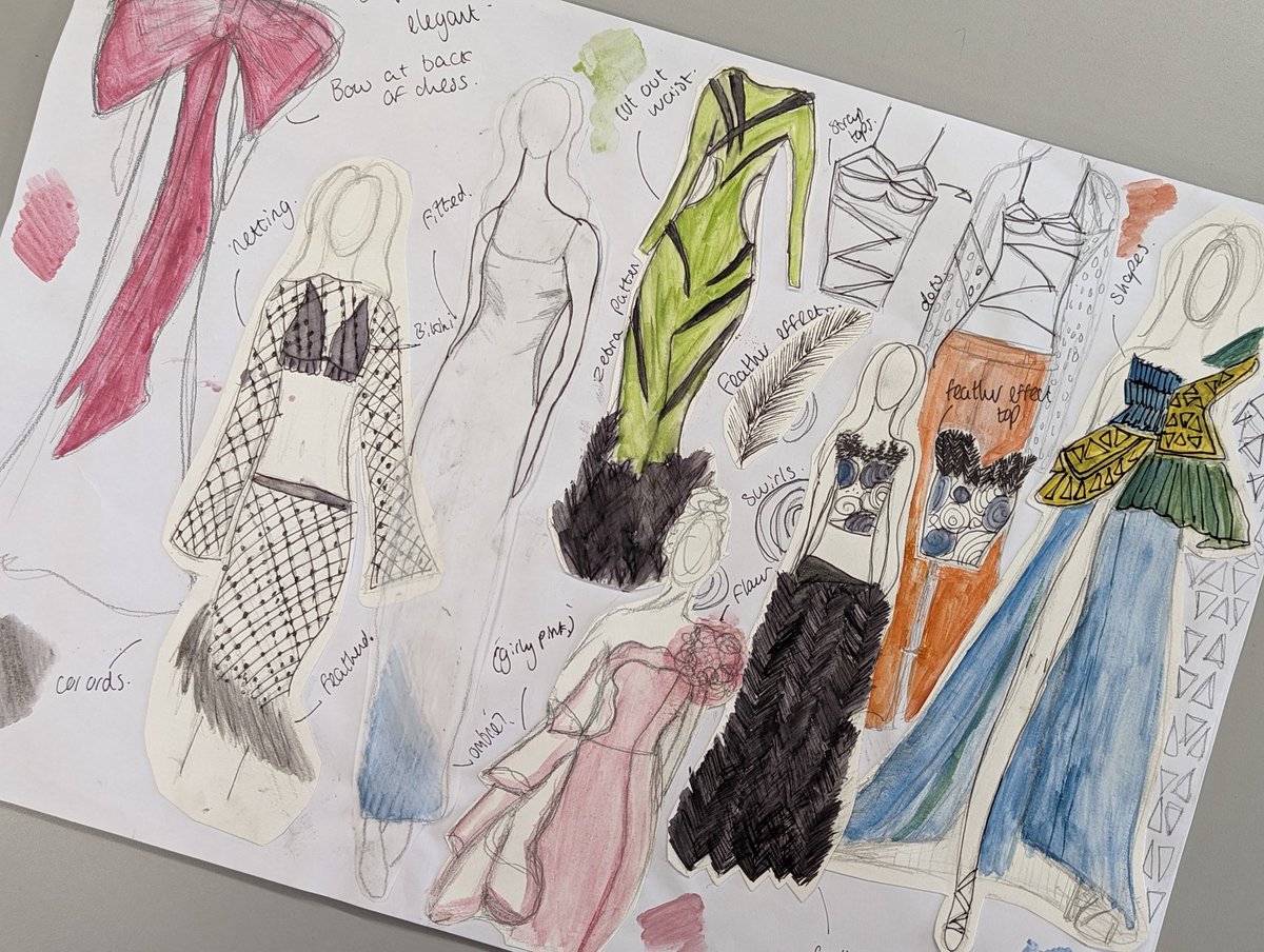 QES_Textiles's tweet photo. We thought you'd like to start your day by seeing some amazing A-Level design work. Year 12 have been practicing their fashion illustration skills. Harriet, Grace L and Grace C have produced some fabulous work!!Well done!
#fashionandtextiles #fashionillustration #aleveltextiles https://t.co/97hxIzjgPT