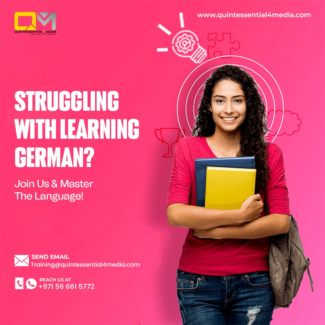 Q_4Media's tweet photo. Are you finding it challenging to learn German? Don't worry, you're not alone! But here's the good news: we can help you master the language. Join us and let's take your German skills to the next level together!
🌐 https://t.co/Lstc8UQCIb
📧 Training@quintessential4media.com https://t.co/9sIBXkhbiE