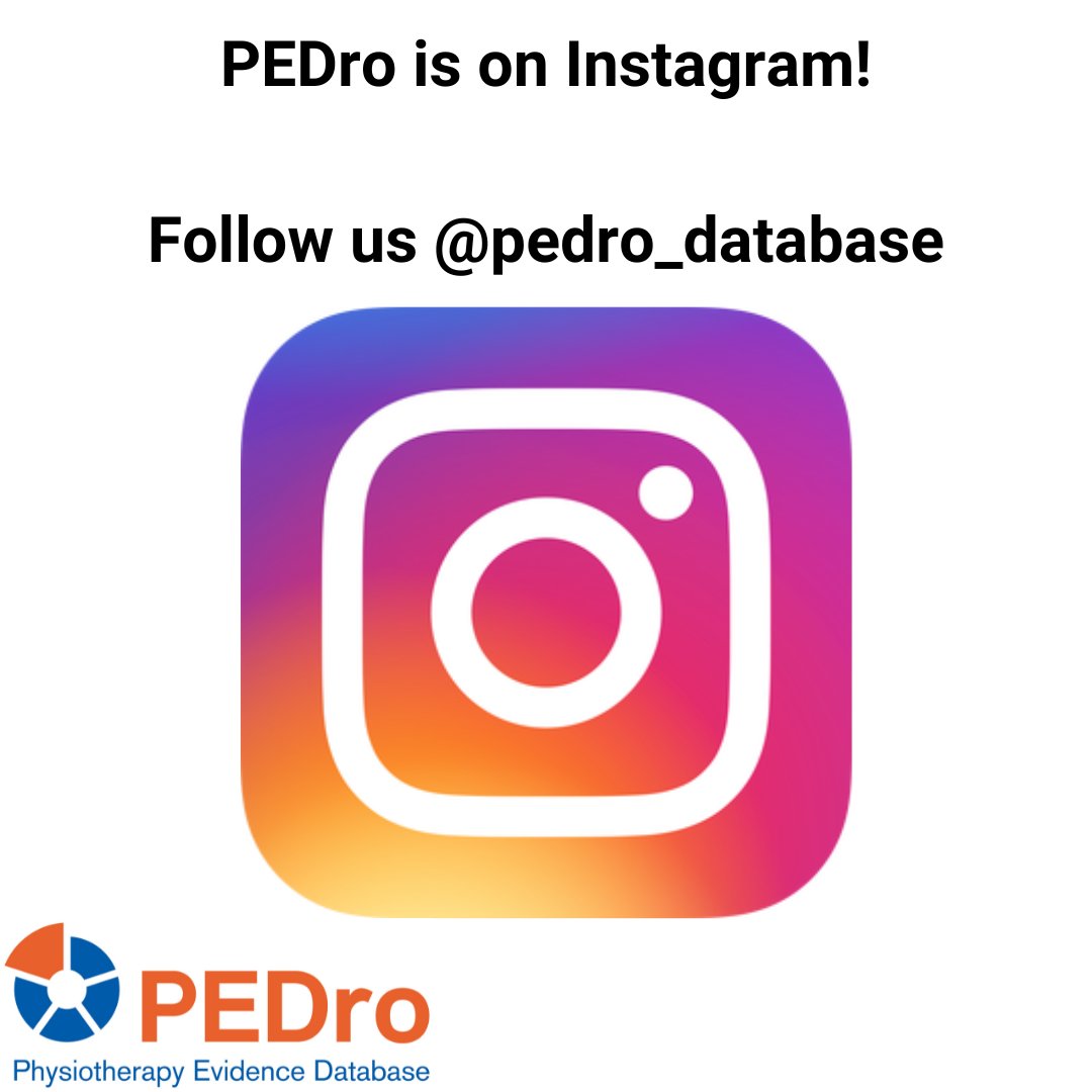 PEDro_database's tweet photo. PEDro is now on Instagram!

Follow us at pedro_database (https://t.co/iA8EzM4nnx) for our content in English and at pedrinho_database (https://t.co/YIgRVnwvBb) for our content in Portuguese.

#Physio #PhysicalTherapy #Instagram https://t.co/POu14nBmJw
