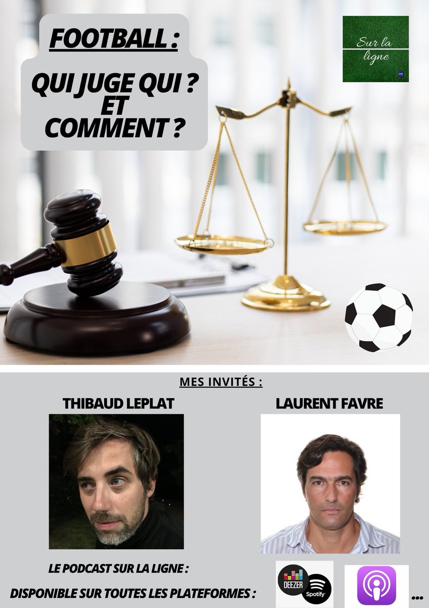 mrfootdefoot's tweet photo. #SURLL98 "Football :Qui juge qui et comment "

Thibaud LEPLAT @tleplat Professeur de philosophie et auteur @AfterRMC @eurosport_FR

et
@LaurentFavre Journaliste, chef de la rubrique  Sport @LeTemps

👉https://t.co/C77VFt7DGf

Un podcast du @kanfootballclub 

+ de Liens 👇 https://t.co/9h71lrWtVb