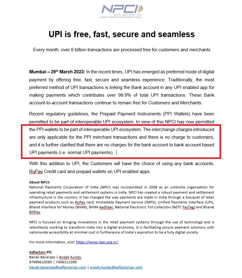 1 अप्रैल से UPI से नहीं कटेगा कोई चालान.... कुछ लोगो ने फैलाई थी झूठी खबर....

#UPIPayments #UPIcharges