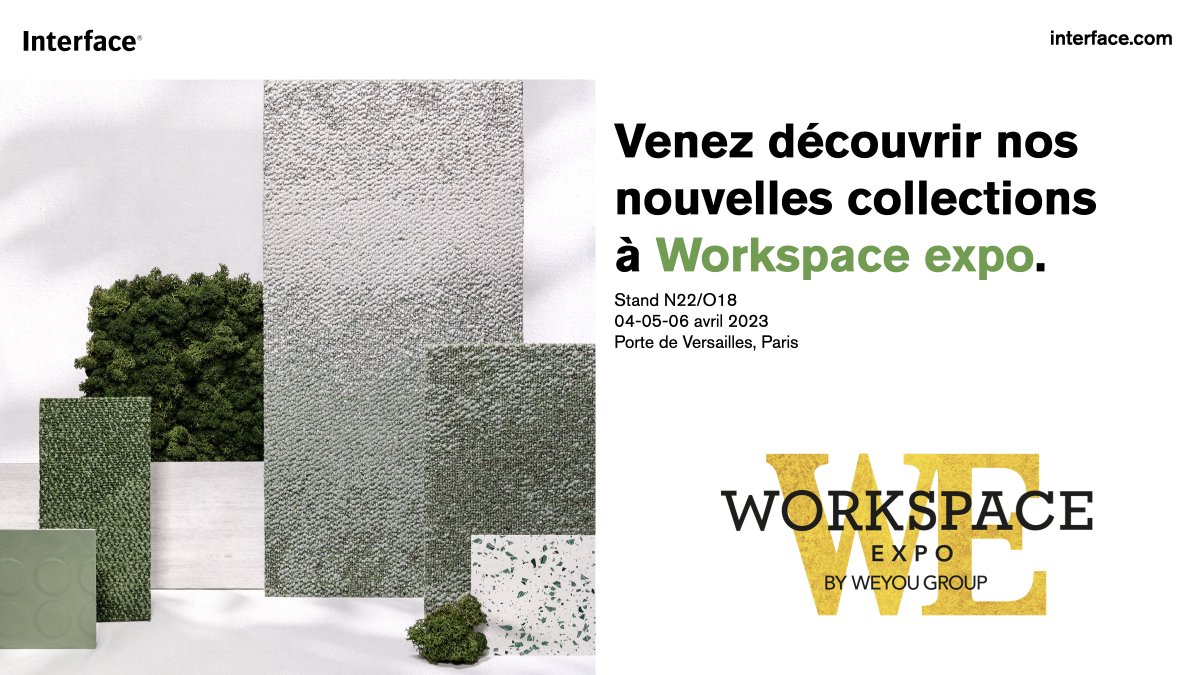 🗓 Nous serons à <a href="/WorkspaceExpo/">Workspace Expo</a> ces 4, 5 &amp; 6 Avril. Venez échanger autour de vos projets d’aménagements au stand N22/O18. Nos sols textiles, LVT &amp; caoutchoucs nora peuvent s’adapter à une large variété d’espaces de travail! #bureaux #environnementdetravail #WorkspacExpo