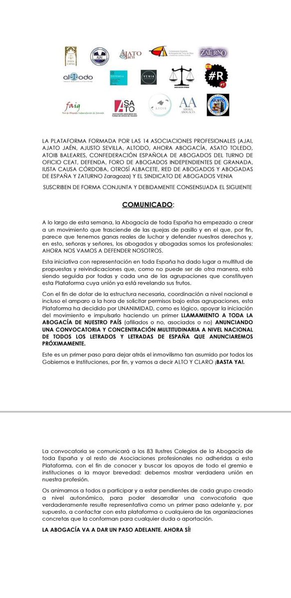 Los abogados “de pasillo” alzamos la voz.