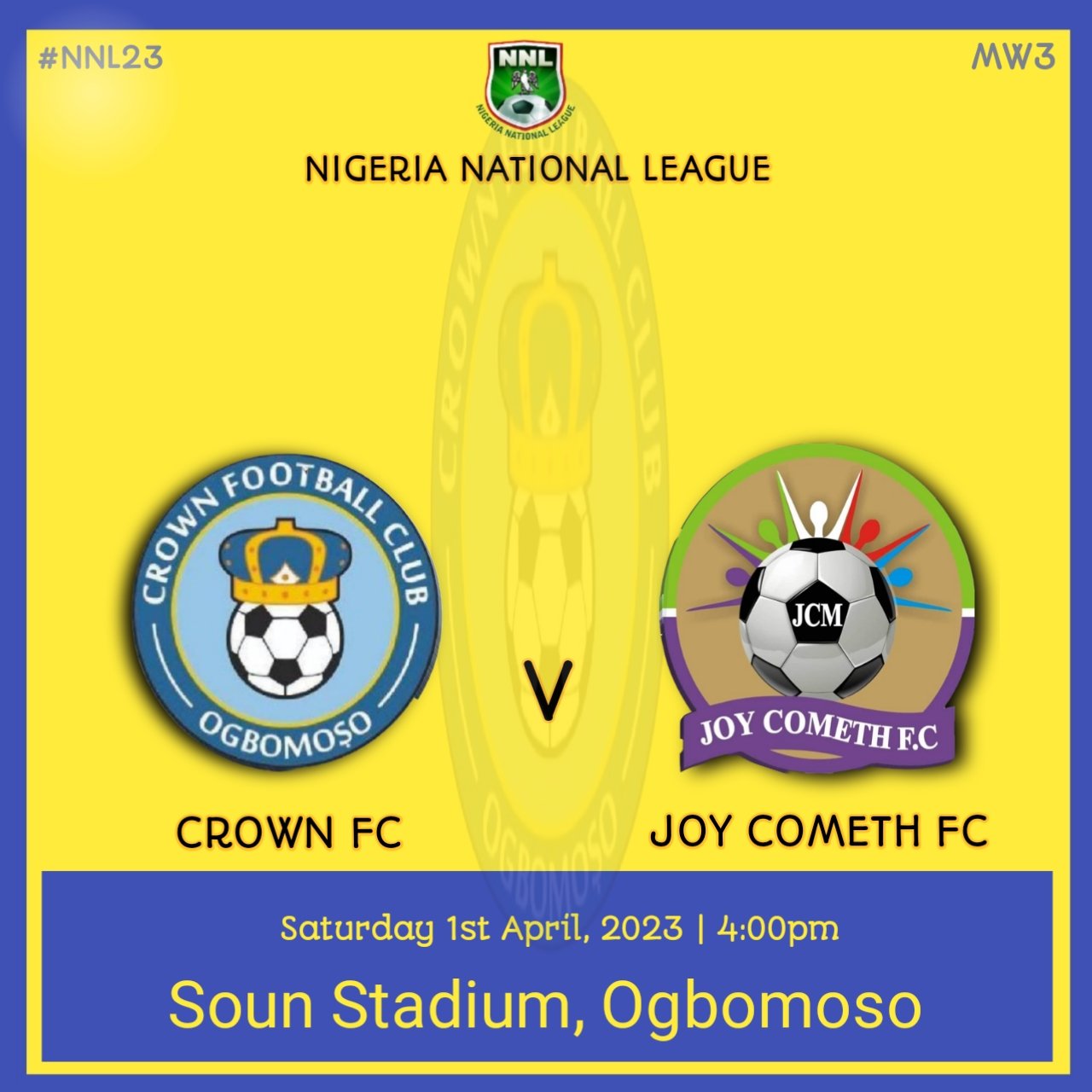 NNL21 : Overview of Crown - CROWN Football CLUB,Ogbomoso
