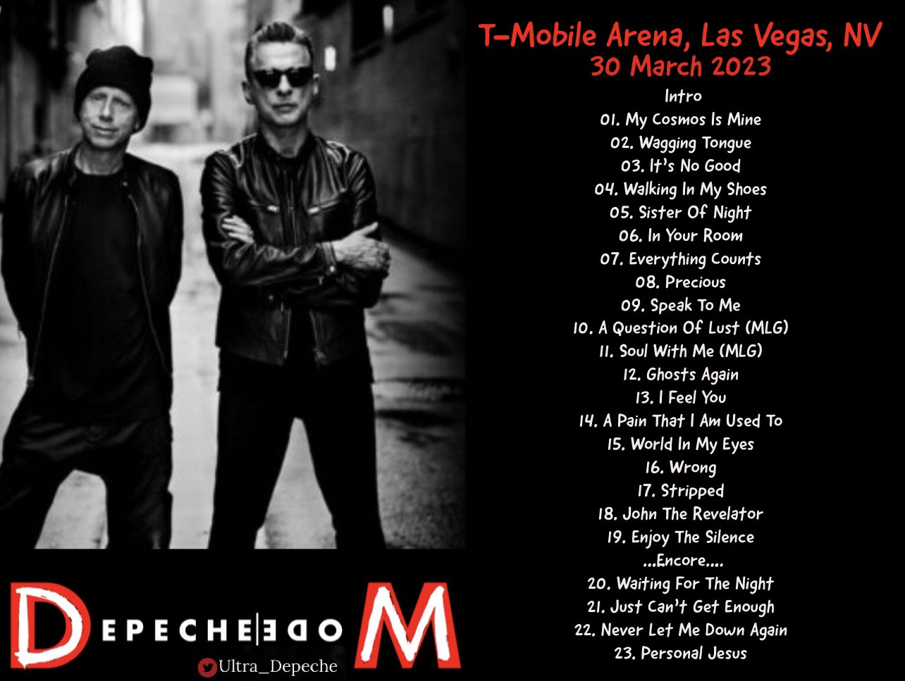 Depeche Mode〇•° on Twitter "SetList Depeche Mode TMobile Arena
