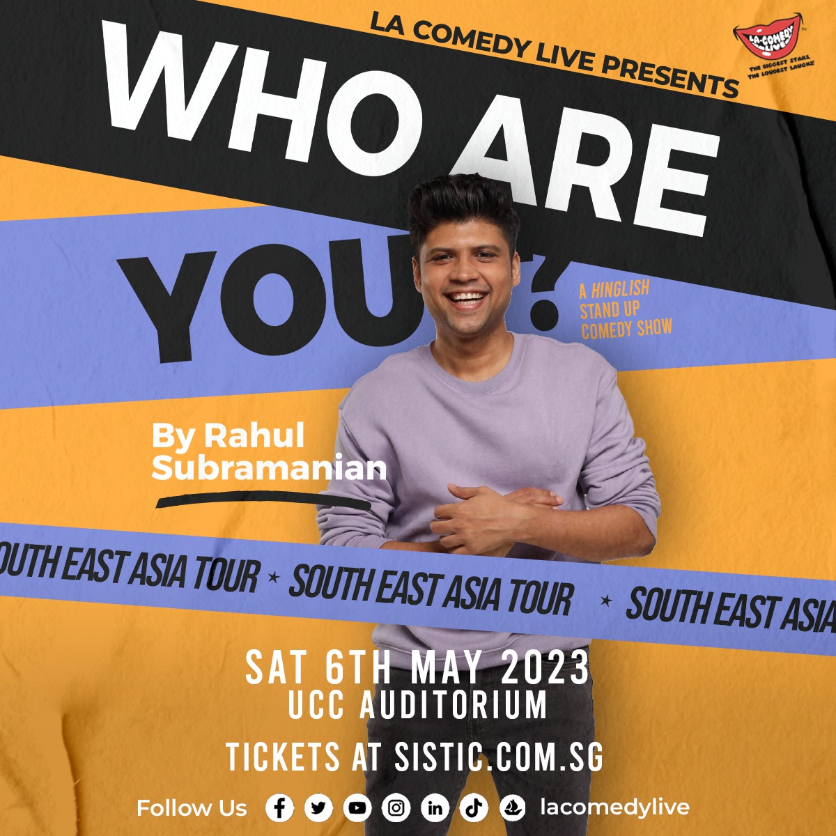 Attention! Last call for you to get your Early Bird tickets to Rahul Subramanian's show! By April 1st, tickets will be priced at $108, $98, and $78. Buy your tickets via sistic.com.sg/events/rahul05… now! #LAComedyLive #rahulsubramanian #randomchikibum #standup #standupcomedy #comedy