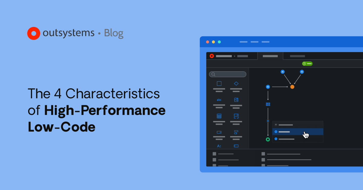 manishcse95's tweet image. What makes high-performance #lowcode the right choice for enterprise-grade use cases? And how is it different from regular low-code? Find out in this #OutSystems blog: outs.so/981902 

#OutSystemsPartner