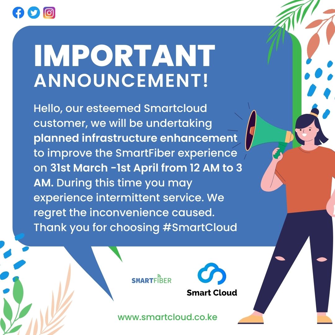 smartcloudke's tweet image. We regret the inconvenience caused. Thank you for choosing #SmartCloud