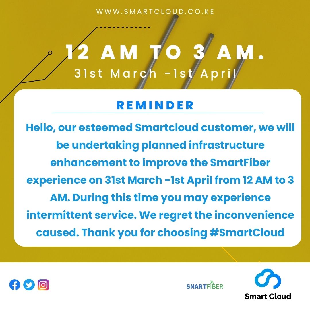 smartcloudke's tweet image. We regret the inconvenience caused. Thank you for choosing #SmartCloud