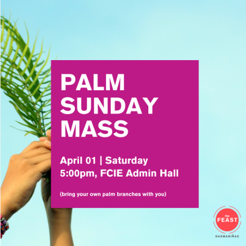 TheFeastDasma's tweet photo. As we celebrate the anticipated Holy Mass for Palm Sunday, we advise you to bring your own palm branches/palaspas for the blessing.

#TheFeastDasma
#YouAreLoved https://t.co/vXFhIFZ3zz