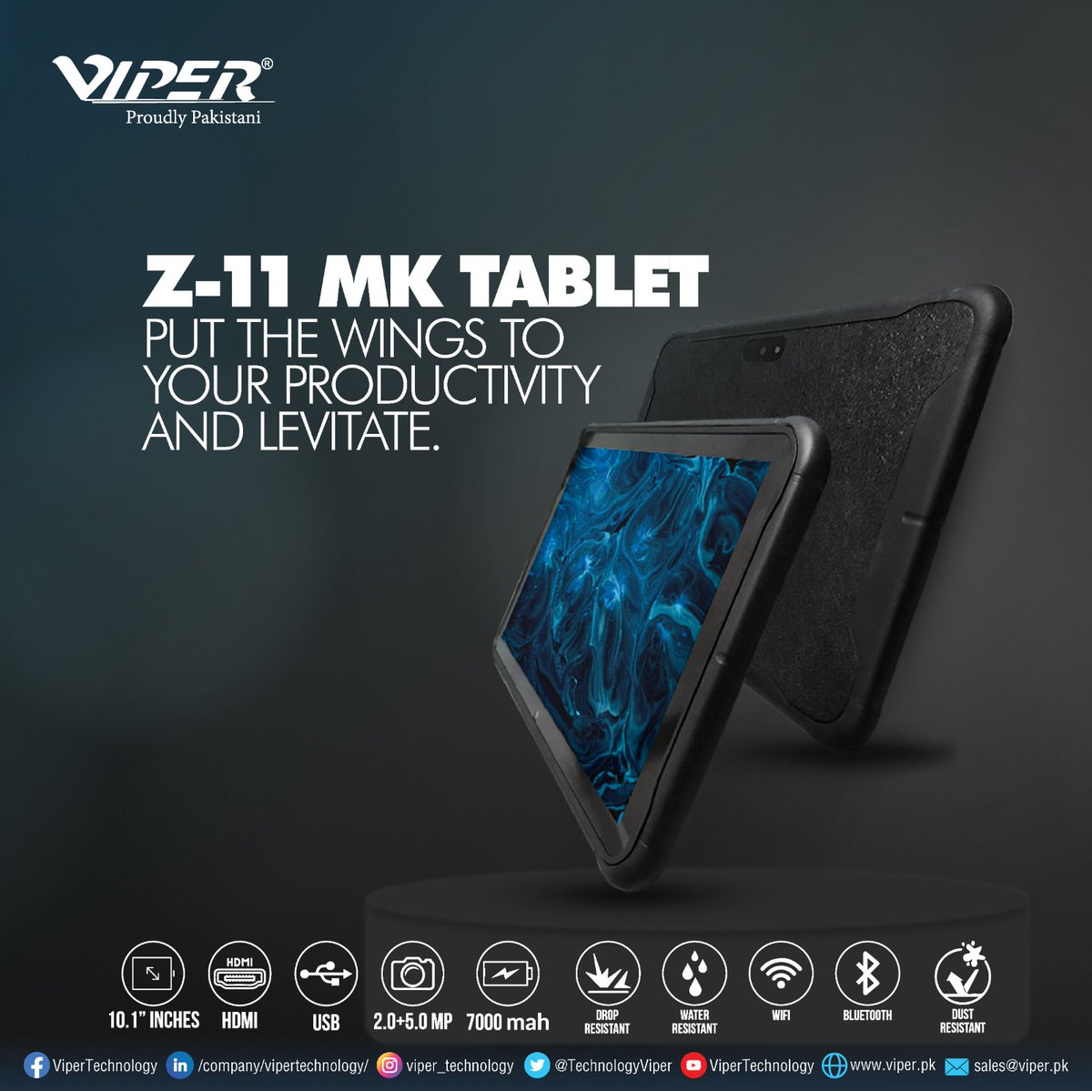 TechnologyViper's tweet image. Boost your productivity with Viper&apos;s Z-11 MK tablet! Enjoy fast speed, optimized performance, high-quality graphics, long battery life, and a portable design for on-the-go productivity and entertainment. #TabletPerformance #ProductivityGoals #Efficiency #TechieLife