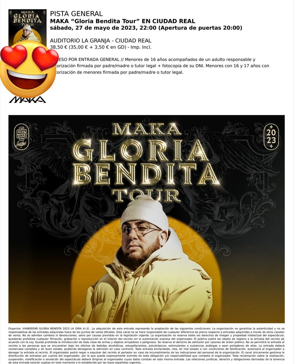 Y pensar que en 1 mes y 27 días te veoo ... 😍😍😍😍🔥🔥
#Makaa #GloriaaBendita #CiudadReal #27DeMayoo 🥰
<a href="/MakaPna/">MAKA</a>