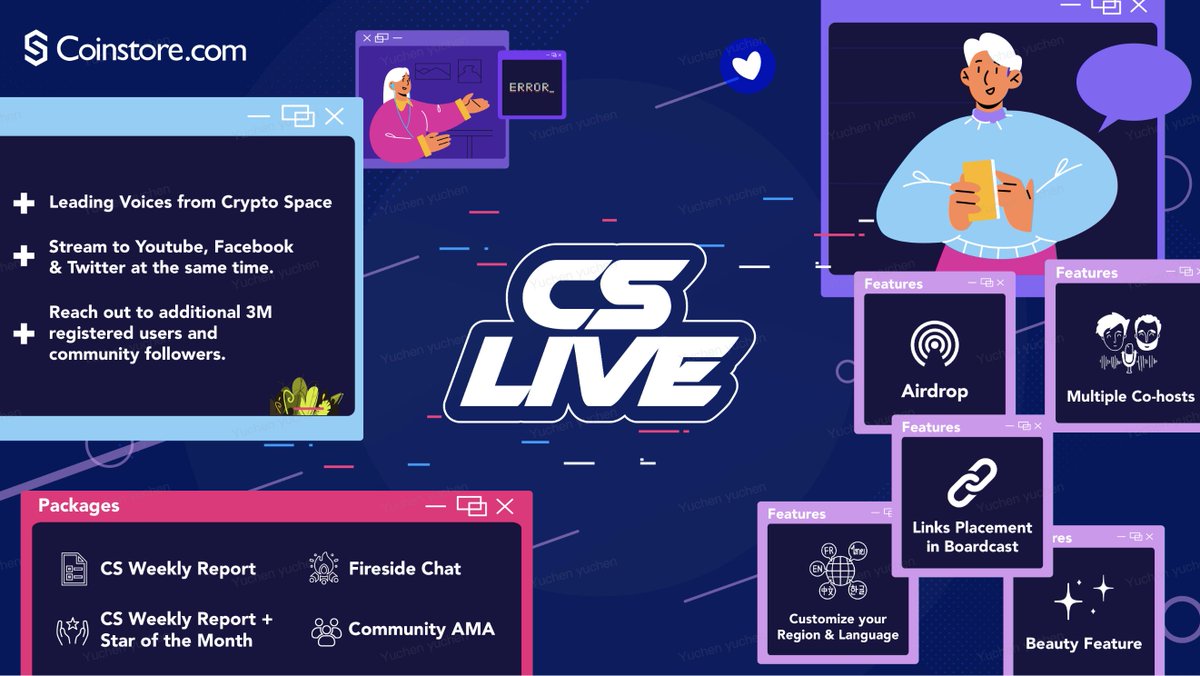 CoinstoreExc's tweet photo. Join us on Coinstore's web and app for CS Live! Discover our latest projects and hear from industry experts in live-streaming sessions on blockchain. Stay current on the latest trends and innovations in the field, no matter your experience level. Don't miss out!  📺 https://t.co/UpfuJbtGtY