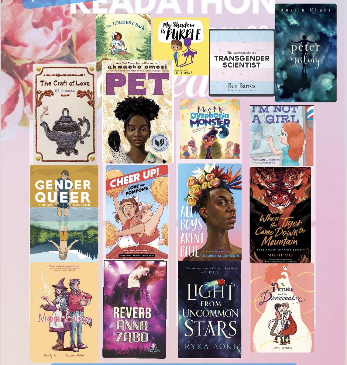 heydebigale's tweet photo. For #TransDayOfVisibility I have one simple request:

Read a book by a trans author / about a trans person! 

Here are 16 books that I read recently and they were all A+

Reading books by authors with a different experience builds empathy, knowledge, &amp; compassion. https://t.co/pzH22l0ZMZ