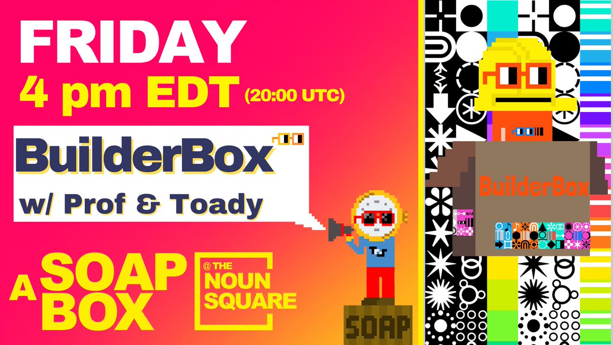 GM! ⌐◨-◨  I’ll be coming to you live from <a href="/MiamiNFTweek/">#MiamiNFTWeek</a>!! Set your reminder ⬇️ 

And if your nounish in Miami come find me! I have ⌐◨-◨ for ya!!