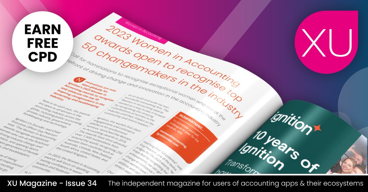 xumagazine's tweet photo. The 2023 #WomenInAccounting awards are still open to recognise top 50 changemakers in the industry!

Get your nominations in before the 5th April.

Find out more 👉 https://t.co/bT1YVbfOEd @ignitionapp https://t.co/jU2QEEun8L