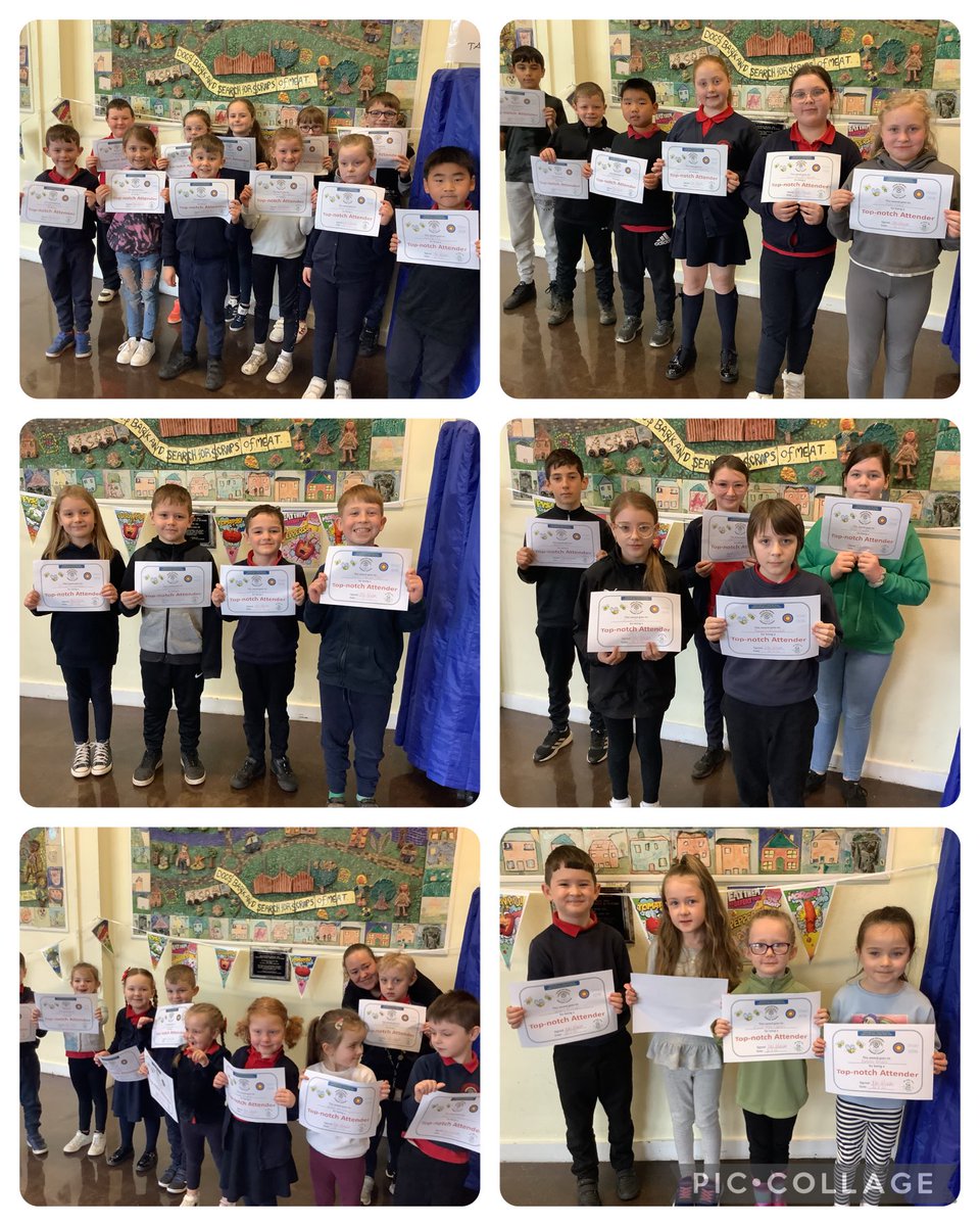 The 95% &amp; above attenders…. Well done everyone! Thank you for your continuing support by ensuring your children attend school regularly 😃