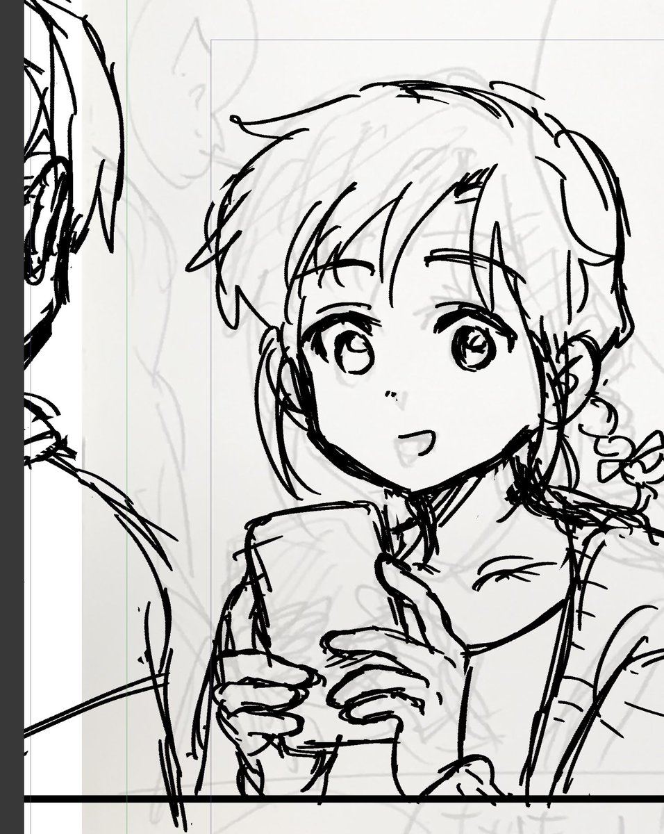 ちょっとなんか描いてる 