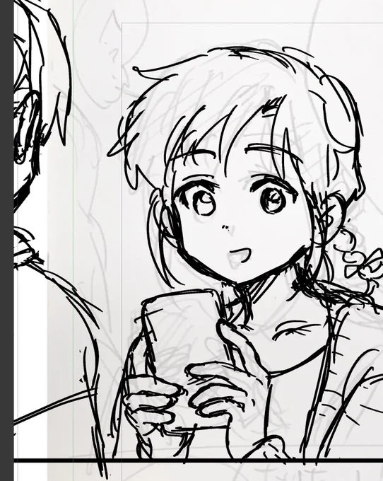 ちょっとなんか描いてる 