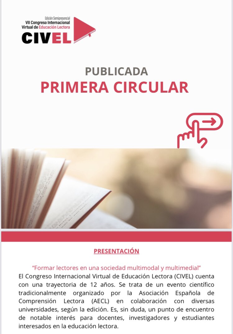 ⚠️Llamada a contribuciones para nuestro VII Congreso CIVEL ¡Os esperamos! ❤️❤️❤️ civel2023.uca.es <a href="/ElenaPJimenez/">ElenaPJiménez ESFERA</a> <a href="/trigo_ester/">Ester Trigo</a> <a href="/CongresoCIVEL/">CIVEL Congreso</a>
