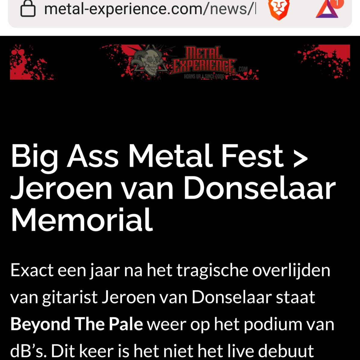 He <a href="/ExperienceMetal/">Metal Experience Official</a>, bedankt voor het publiceren van dit #metalfest waar we het leven en de muziek van Jeroen van Donselaar gaan vieren. Volledige artikel: 
metal-experience.com/news/big-ass-m…
#metal #Jeroenmetal