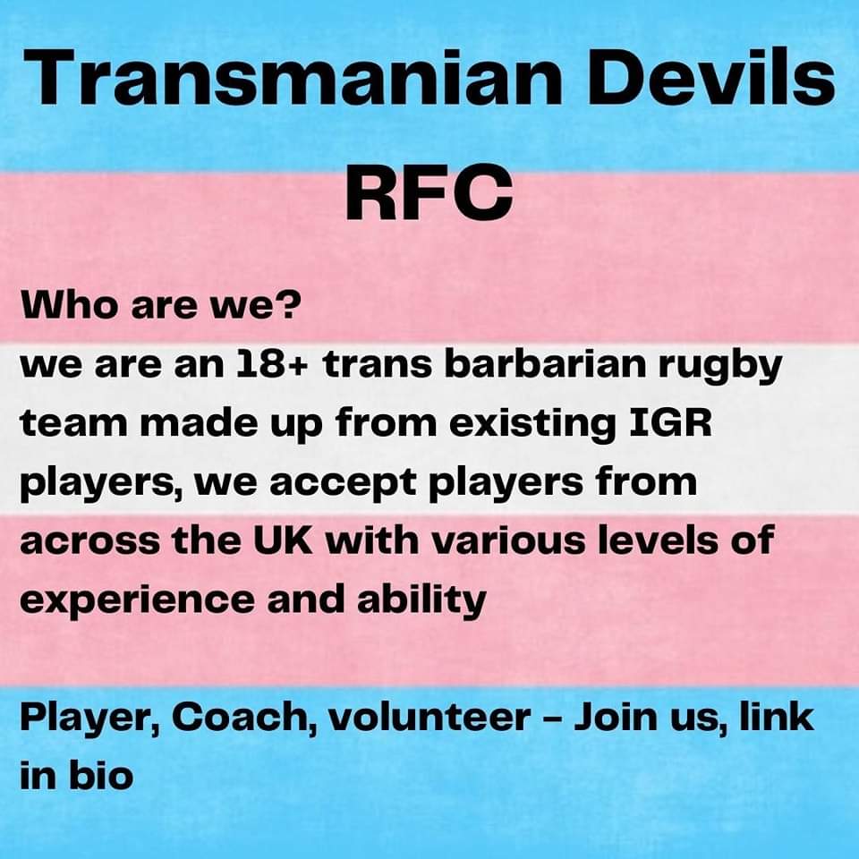 📢 This week we welcomed the launch of @TransDevilsRFC

🌟 We are looking forward to seeing them on the pitch!
#igrugby #rugbyforall #TDoV