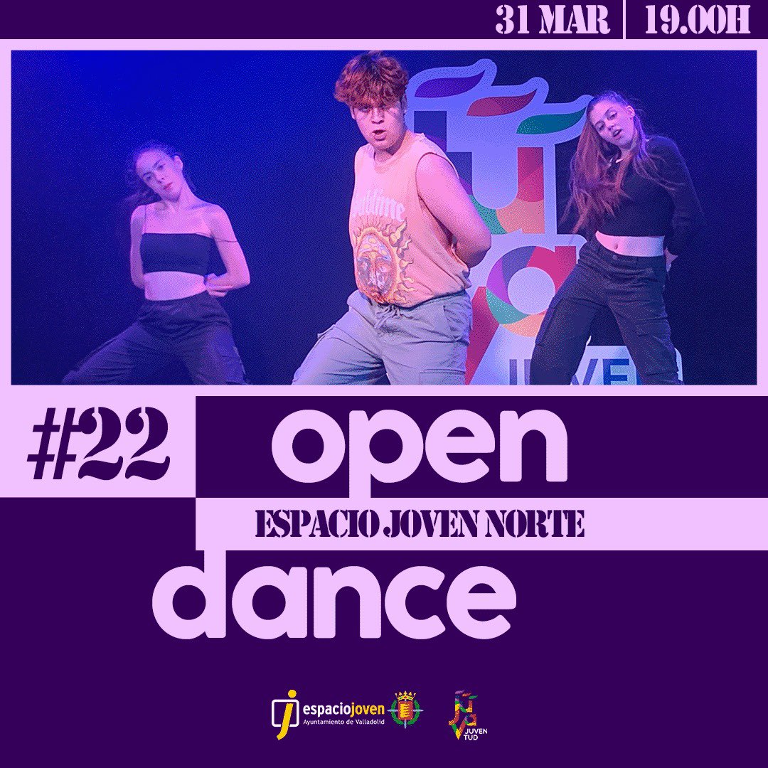 EJnorteVLL's tweet photo. 📣Oye oye oye!!
 ¿Aún no te has enterado? 

Que hoy tenemos #OpenDance en el @EJnorteVLL . Si te gustan todo tipo de bailes y lucirte en un escenario de locos, no puedes perderte hoy esta cita. Te lo ponemos fácil 👇🏽👇🏽

👌🏼 SIN INSCRIPCIÓN! 
Hasta completar aforo https://t.co/TkbdJKuM2e
