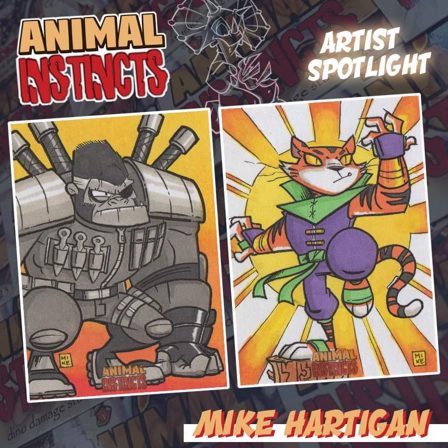 A couple of sketch cards I did for Dino Damage's upcoming 'Animal Insticts' set. I also contributed a base card to the set!
#sketchcards #sketchcard #dinodamage #animals