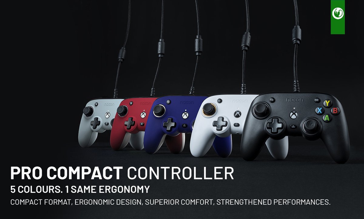Nacon's tweet photo. The only question you need to ask yourself is: which colour to choose? For the rest, trust Nacon's expertise and the Pro Compact controller for Xbox Series XS and Xbox One's performances. 🎮🌈🤩 https://t.co/6ddB7mkkua
#Nacon #ProCompact #XboxSeriesXS #XboxOne #Windows https://t.co/OijMVRgnae
