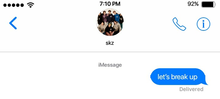 skz as your partner, reacting to your “let’s break up.” message