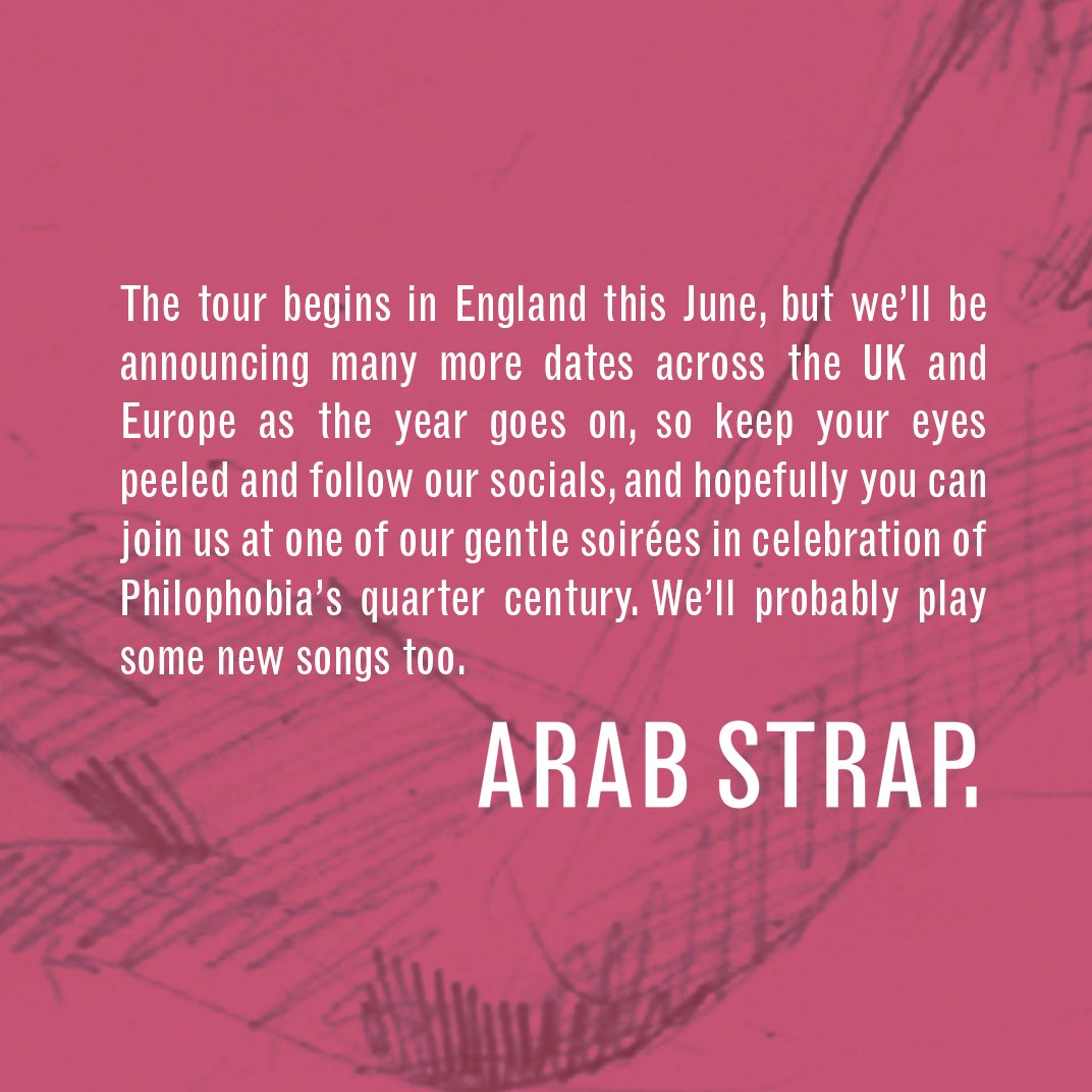 ArabStrapBand's tweet image. A note from Aidan and Malcolm #PhilophobiaUndressed