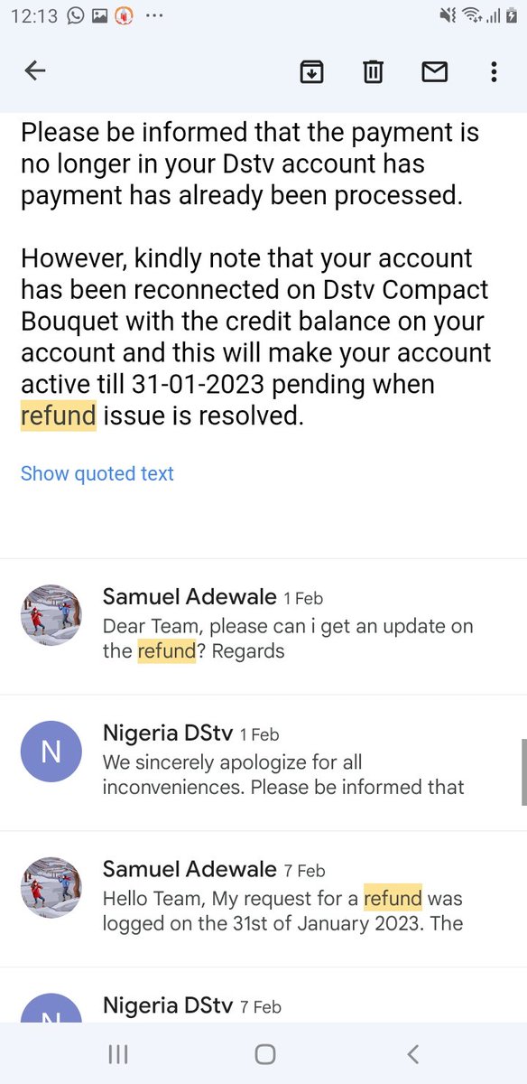 sambilling01's tweet photo. @DStvNg @TundeIrukera @fccpcnigeria Please see additional screenshots of my conversation with the Dstv team https://t.co/fIssqmFCJk