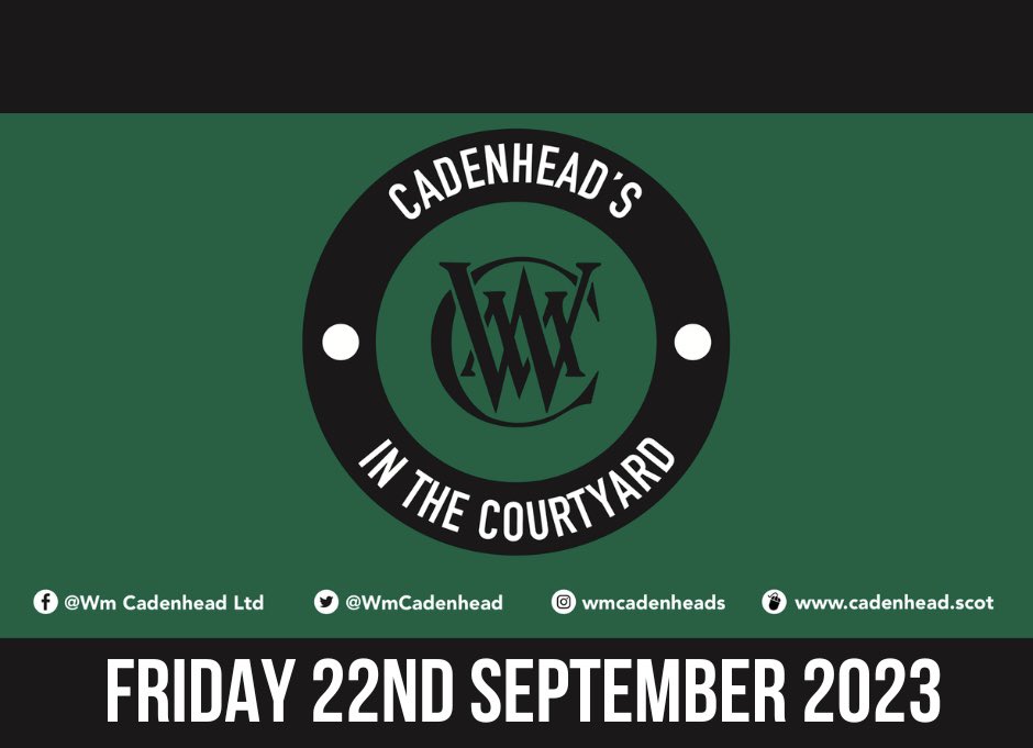 Tickets for Cadenhead’s in the Courtyard 2023 go on sale today at 2pm via the following link: 

eventbrite.co.uk/e/cadenheads-i…

Detailed event information can be found on our website.
